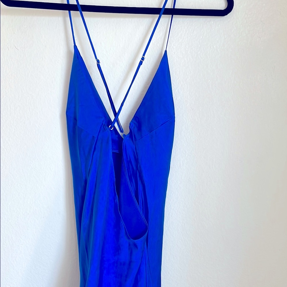 Revolve | SER.O.YA Rowan Silk Maxi Dress in Royal Blue - Picture 5 of 7
